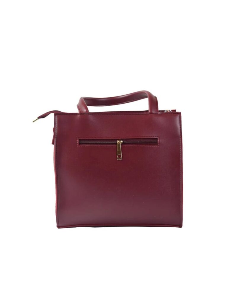 Burgundy Vera Print tote - Image 3