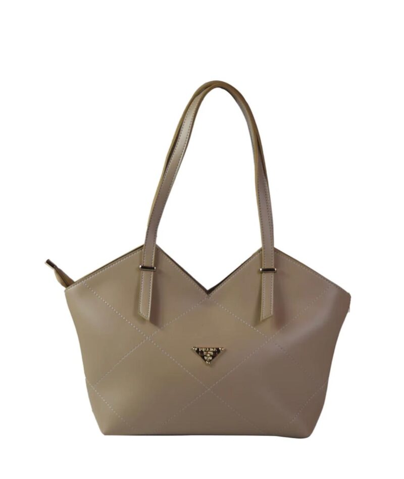 Light Brown Simple Tote Bag - Image 3