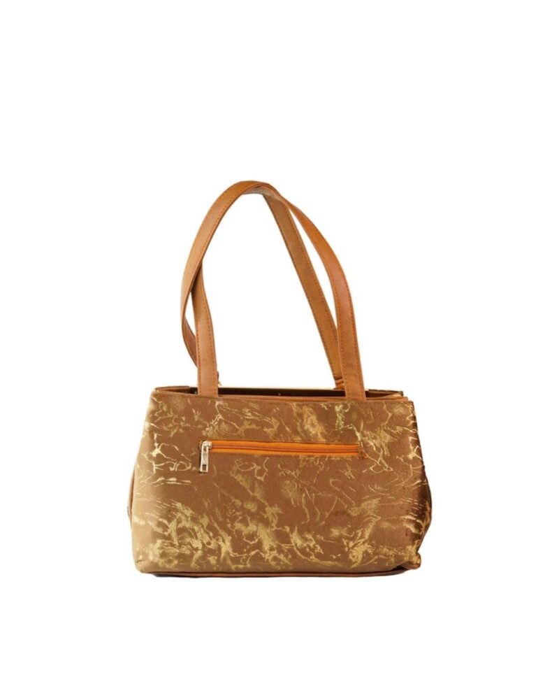 Brown and Gold Velvet tote - Image 2