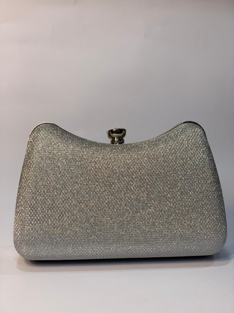 Silver Metal Clutch - Image 3