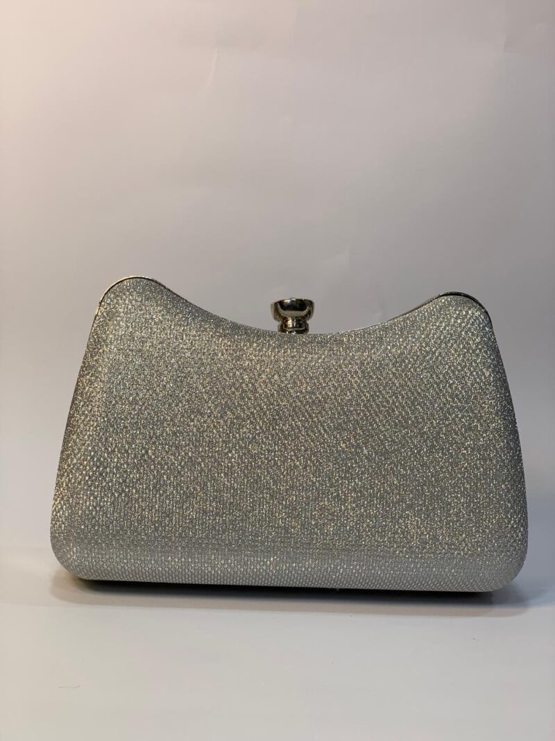 Silver Metal Clutch