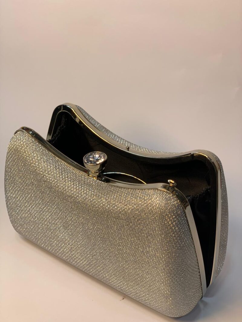 Silver Metal Clutch - Image 2