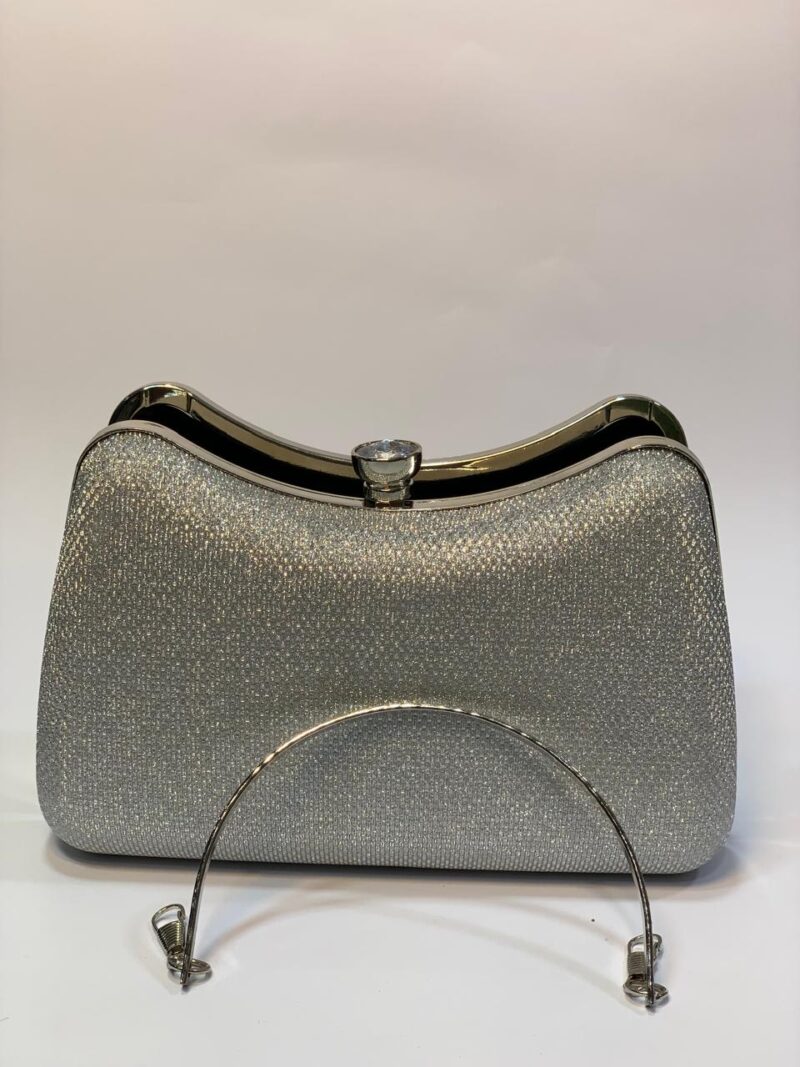 Silver Metal Clutch - Image 4