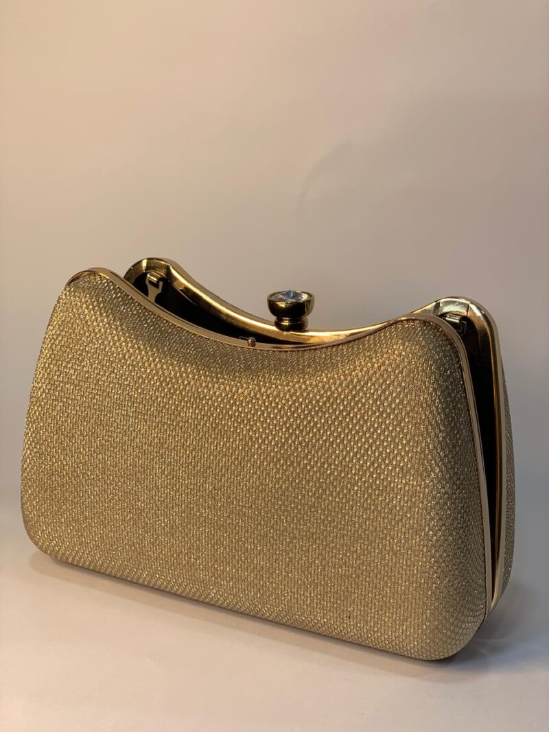 Golden Metal Clutch - Image 3