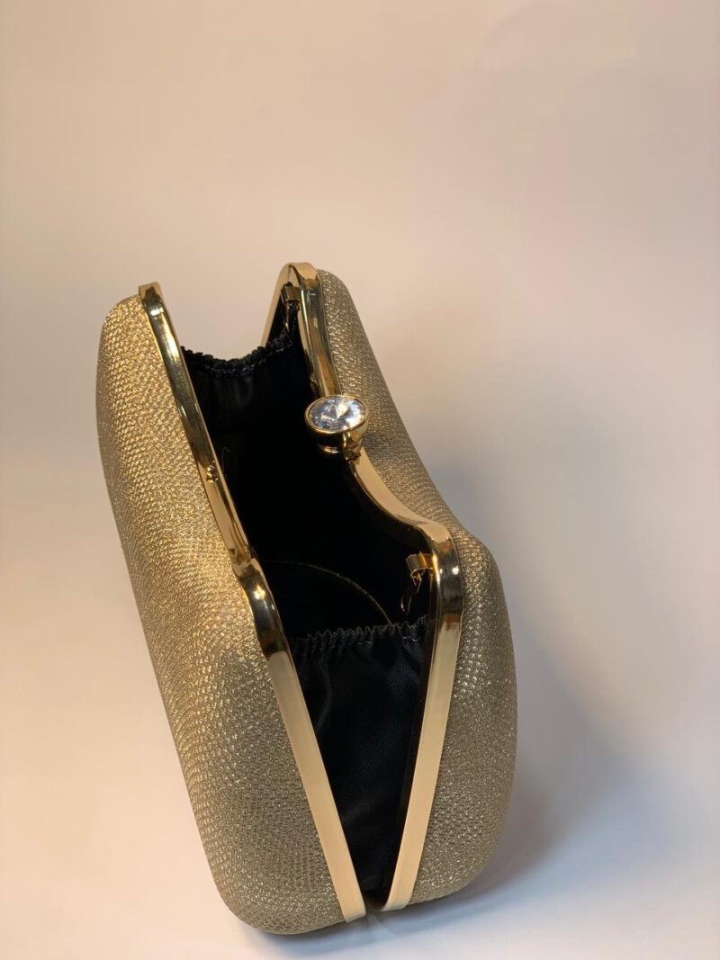 Golden Metal Clutch - Image 2