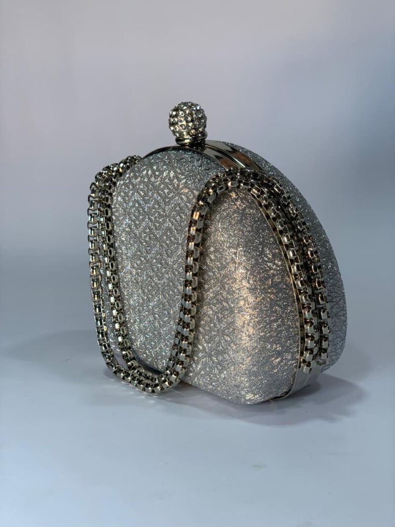 Silver Chain Clutch - Image 3