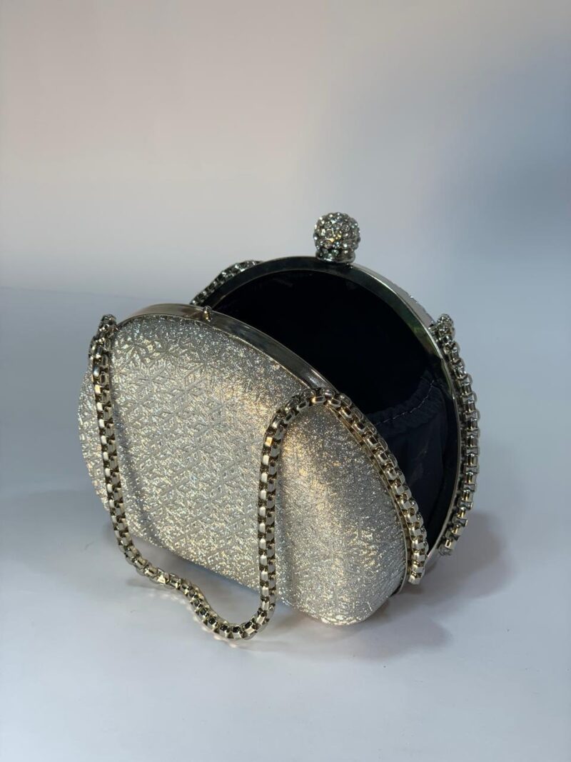 Silver Chain Clutch - Image 2